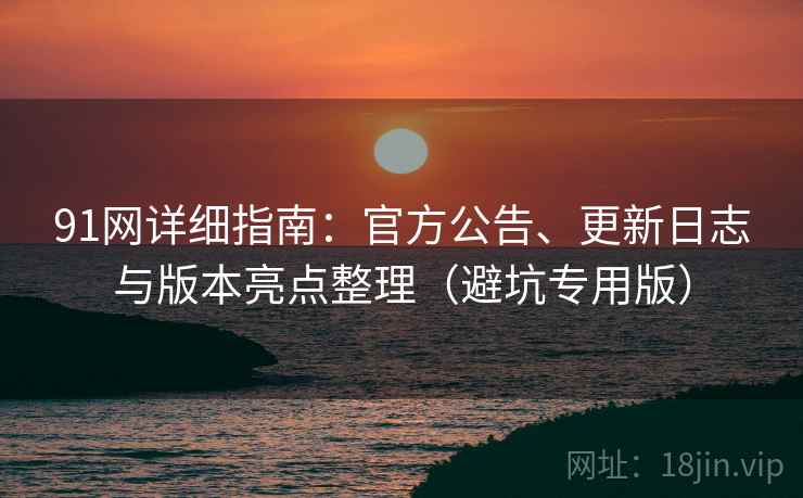 91网详细指南：官方公告、更新日志与版本亮点整理（避坑专用版）