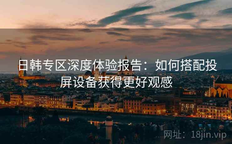日韩专区深度体验报告：如何搭配投屏设备获得更好观感