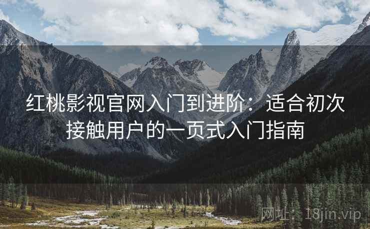 红桃影视官网入门到进阶：适合初次接触用户的一页式入门指南