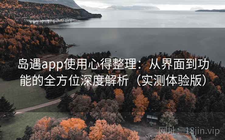 岛遇app使用心得整理：从界面到功能的全方位深度解析（实测体验版）
