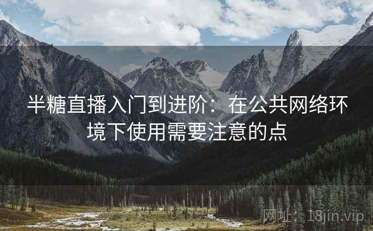 半糖直播入门到进阶：在公共网络环境下使用需要注意的点